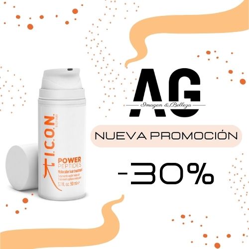 Imagen de la ultima promocion de power pepetides de ICON con un 30% de descuento es su compra en Ana Garro Estilistas salón de belleza, estetica y peluqueria de Totana Murcia.
